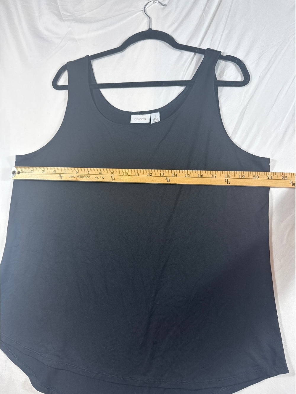 Chico’s Women’s Black Tank Top Size 3 - Picture 4 of 5